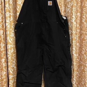 Carhartt Vintage Black Bib Overalls 52x30 NWOT